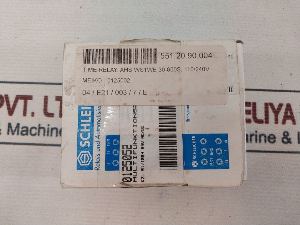 Schleicher Kzl 91(B) Time Delay Relay 0-12 Sec