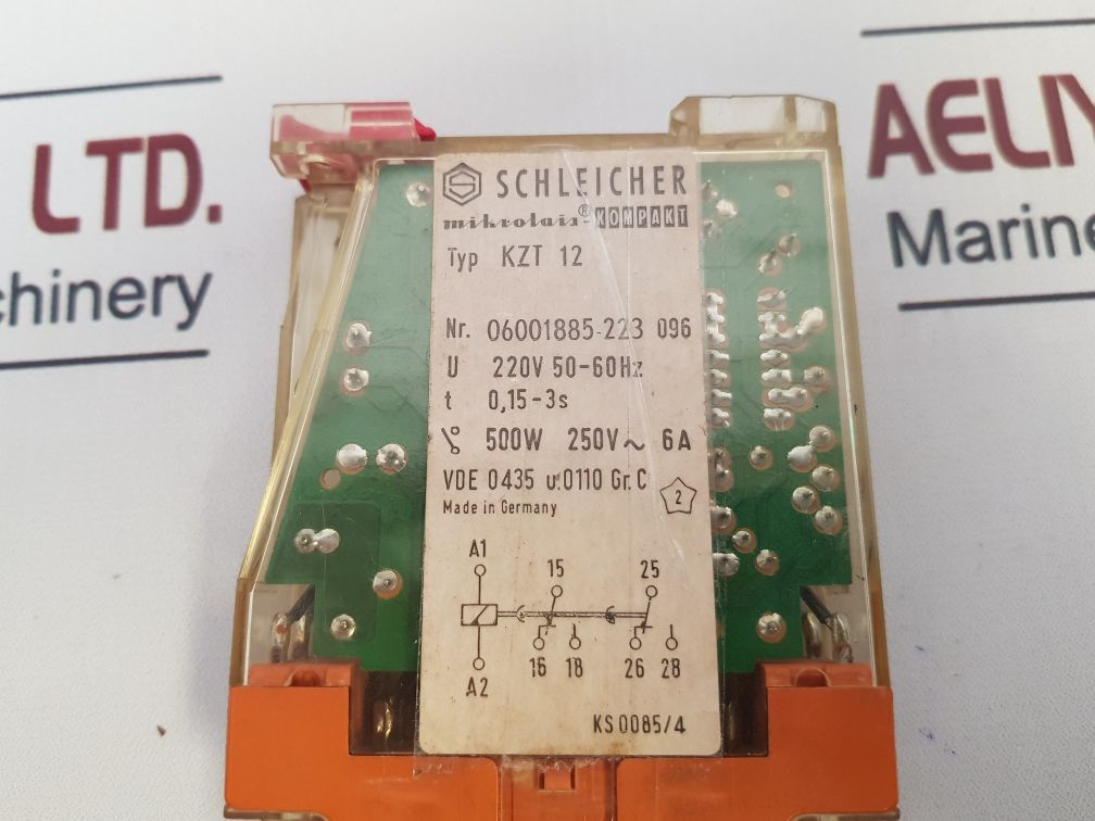 Schleicher Kzt12 Time Relay 0.15-3S