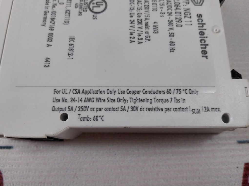 Schleicher Ngz 11 Time Relay