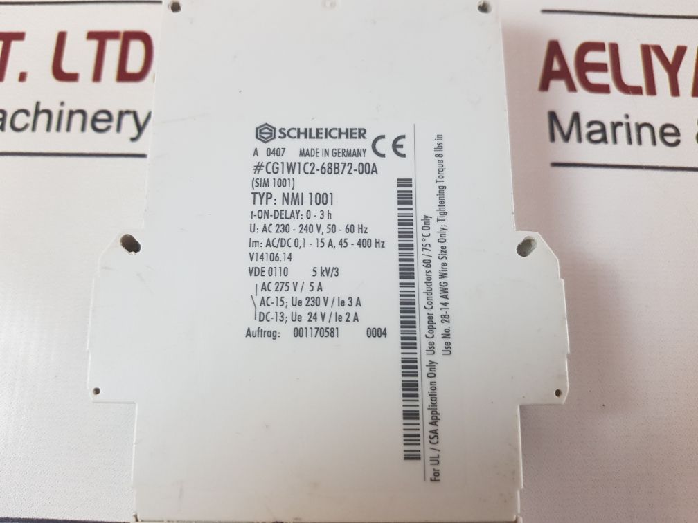 Schleicher Nmi 1001 Current Monitoring Relay
