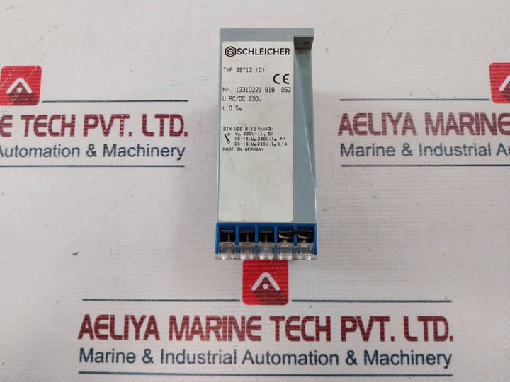 Schleicher Ssy12(D) Time Relay 0.5S 230V Ac/Dc