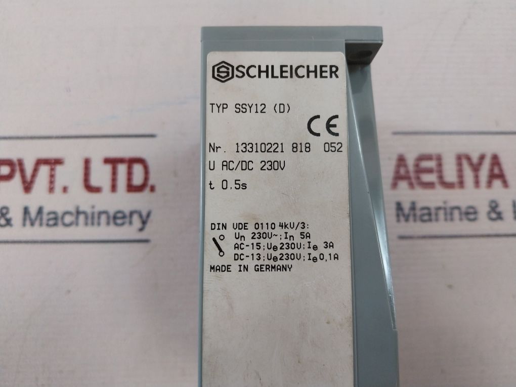 Schleicher Ssy12(D) Time Relay 0.5S 230V Ac/Dc