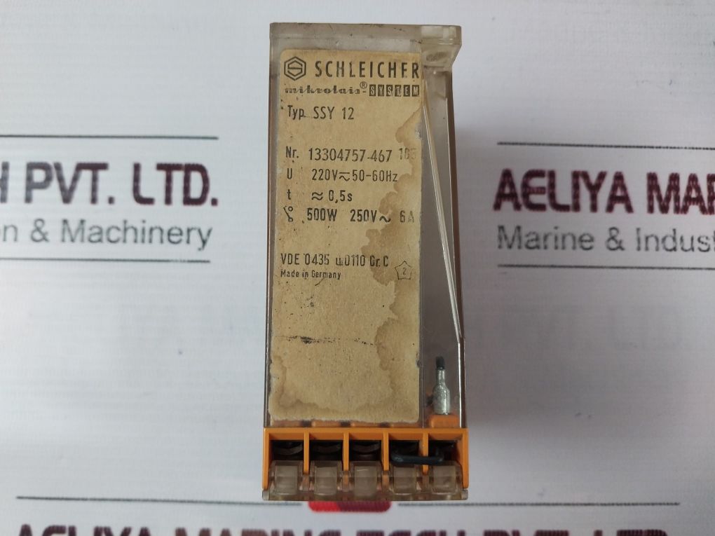 Schleicher Ssy 12 Time Relay 250V 50/60Hz 6A