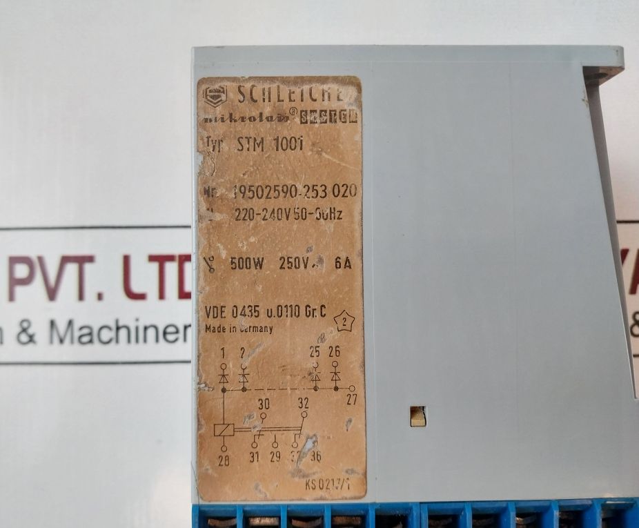 Schleicher Stm 1001 Time Delay Relay