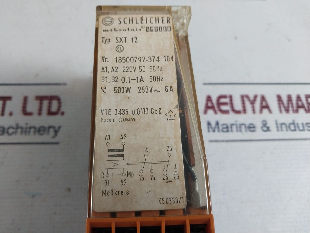 Schleicher Sxt 12 Current Relay 50Hz