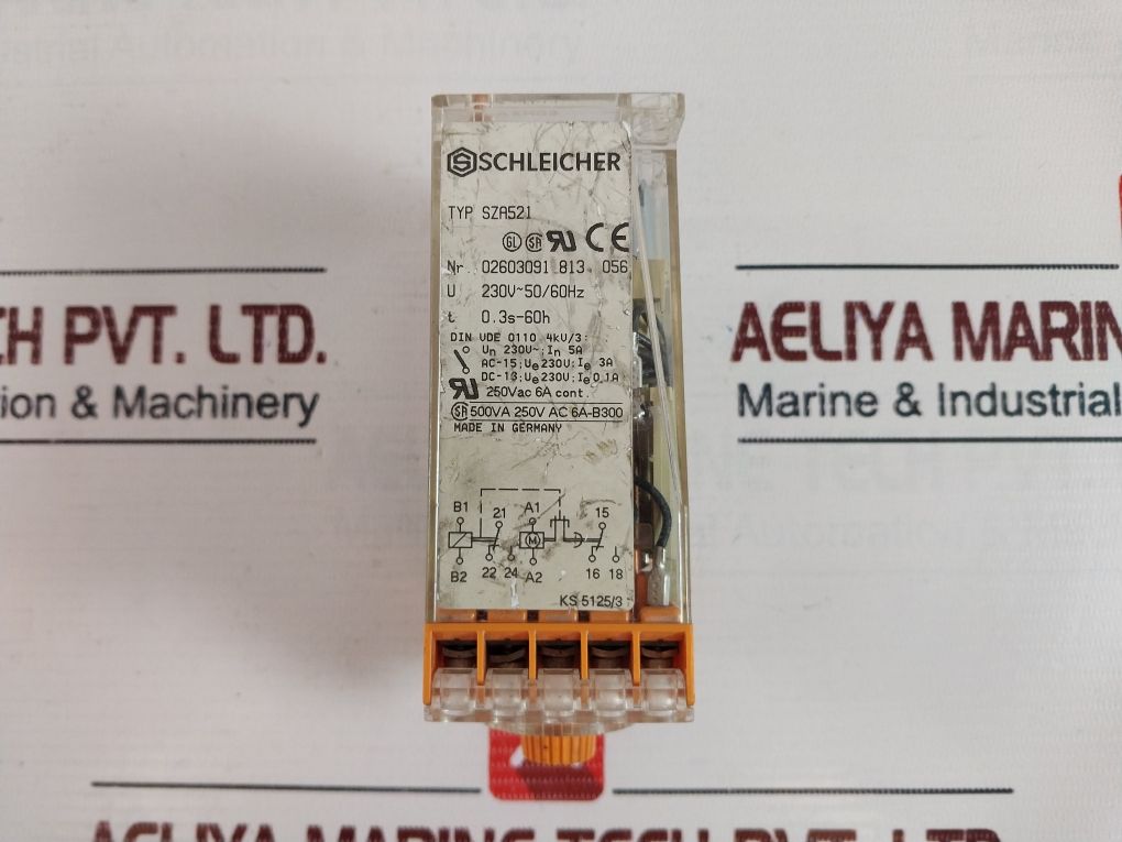 Schleicher Sza521 Time Relay 0,3S-60H 230V~ 50/60Hz