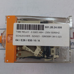 Schleicher Sza521 Time Relay 0.3-60H