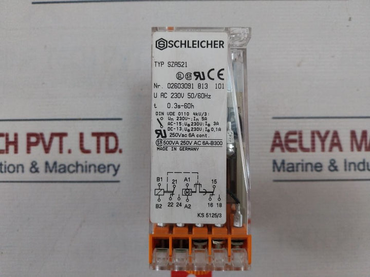 Schleicher Sza521 Time Relay 500Va 250V Ac