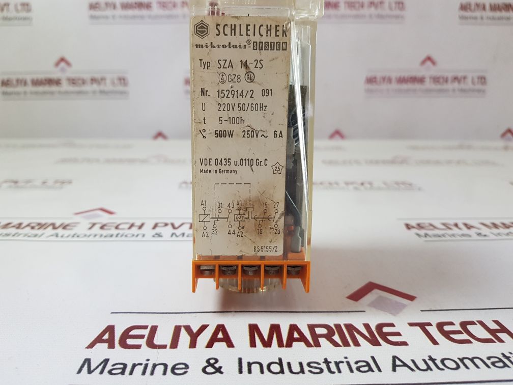 Schleicher Sza 14-2S Timing Relay 220V 50/60Hz