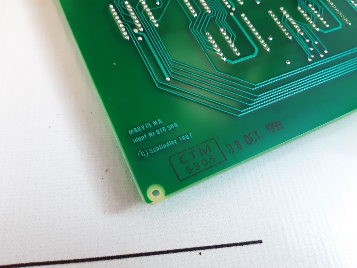 Schlindler Mbkv15 Ma Pcb Card 910 989