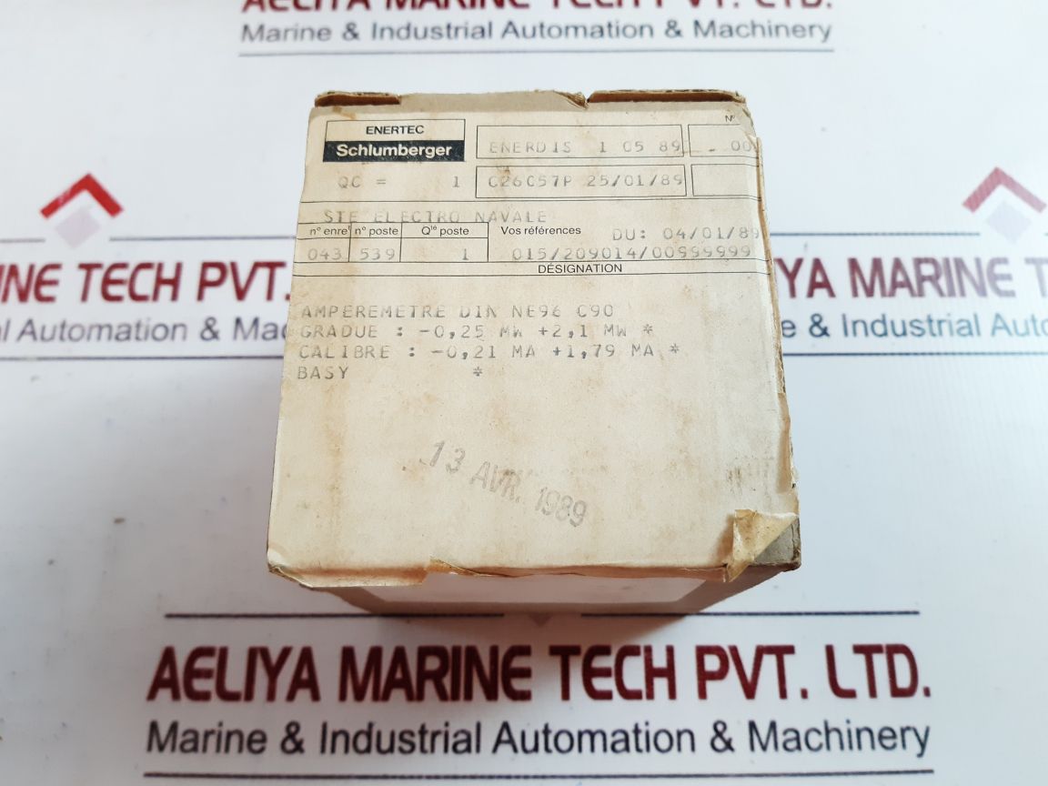 Schlumberger Panel Meter -0,25 Mw + 2,1 Mw
