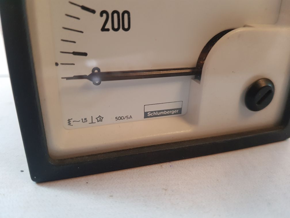 Set of 3x Schlumberger 500/5a ammeter 0 to 600 a