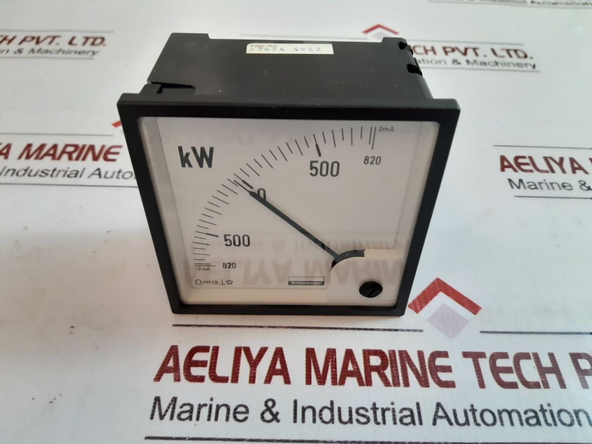 Schlumberger 820-0-820 Kw Panel Meter
