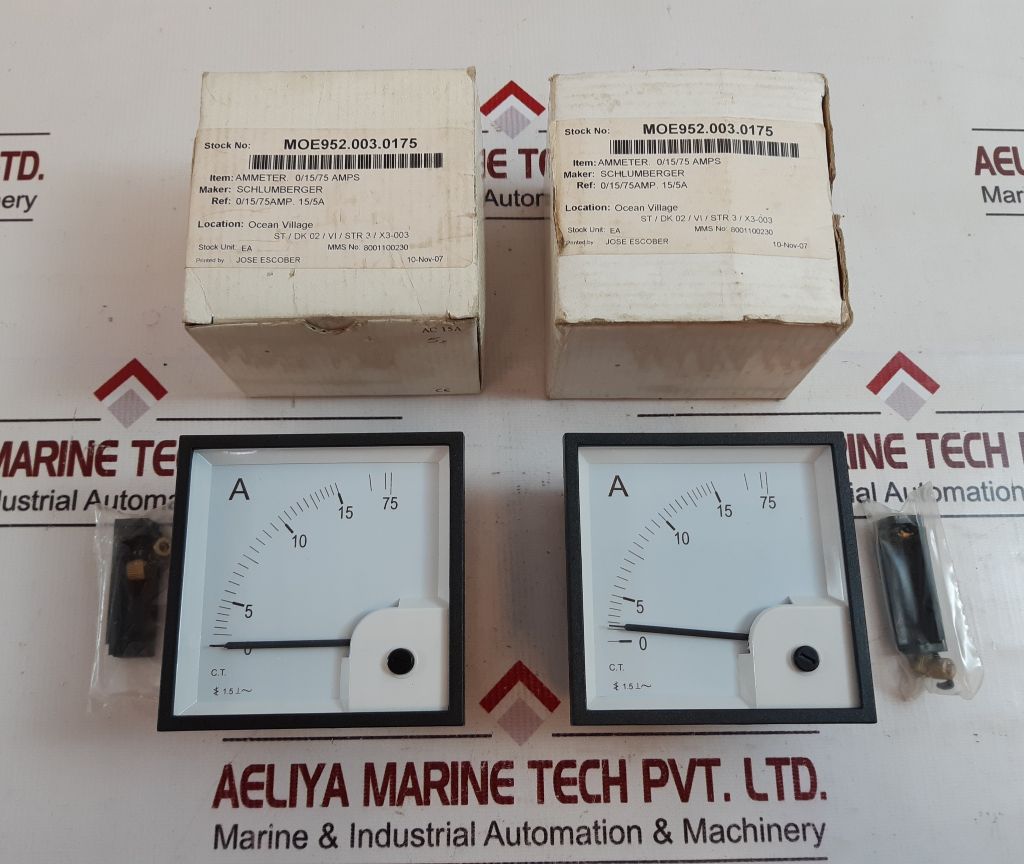 Schlumberger Ammeter. 01575 Amps
