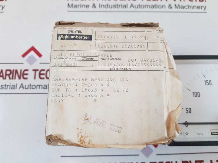 Schlumberger S2624 4868 Ammeter 0-200A