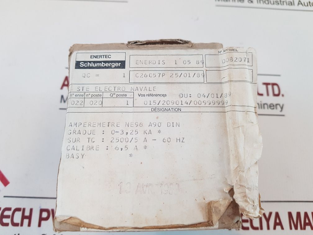 Schlumberger 0-3,25Ka Panel Meter