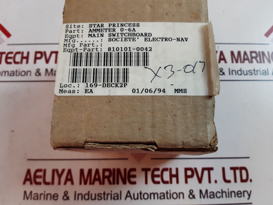 Schlumberger 10101-0042 Ammeter 0-6 A
