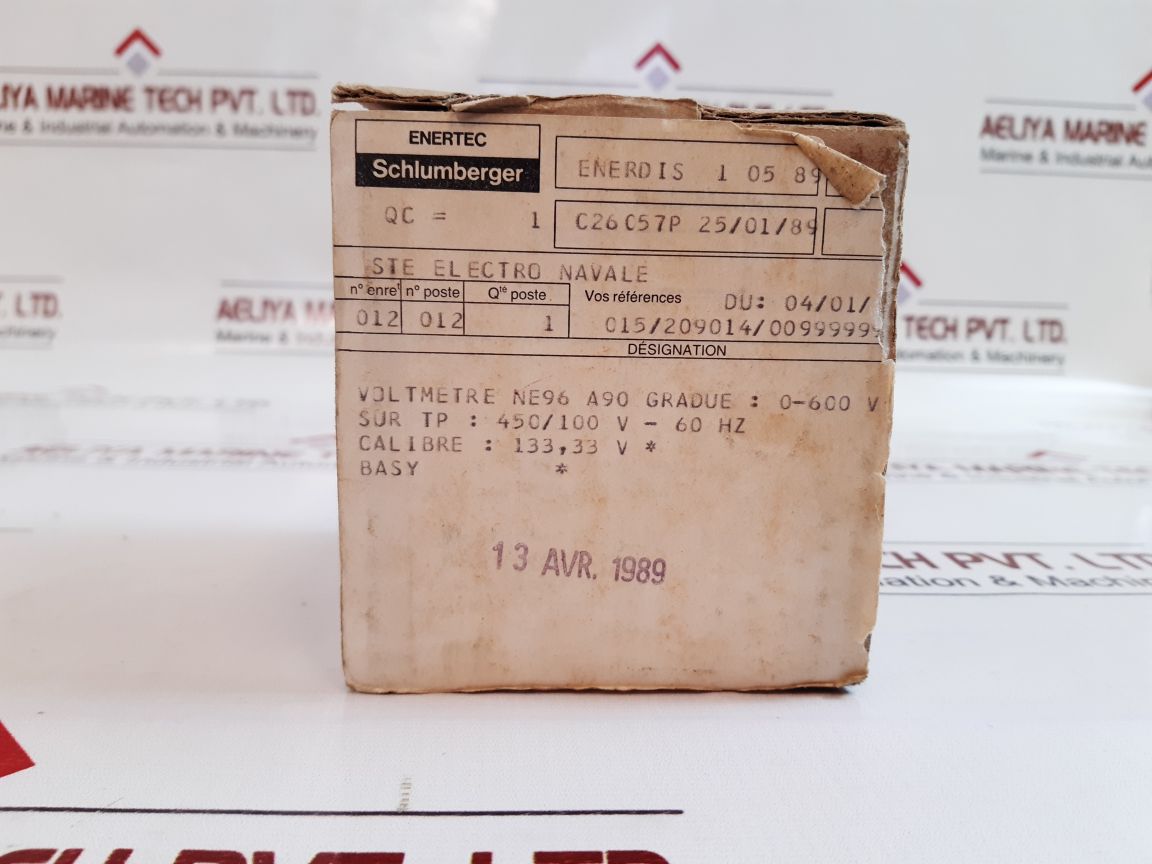 Schlumberger s2624 4855 voltmeter 0-600v