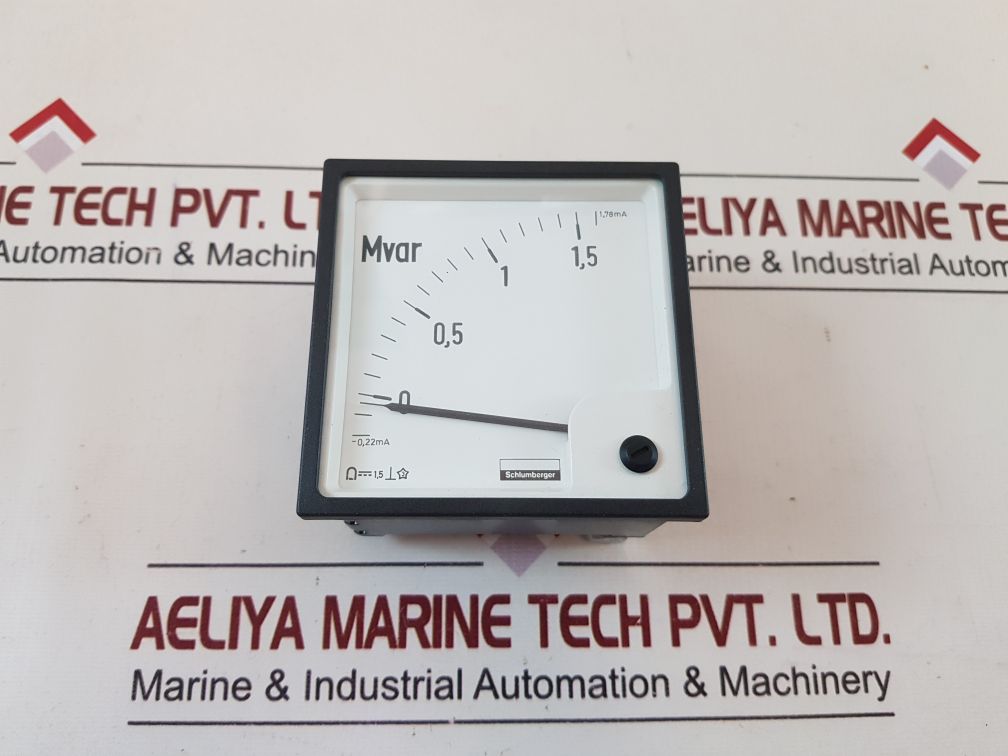 Schlumberger S2624 4953 Panel Meter -0,2 Mvar + 1,6 Mvar
