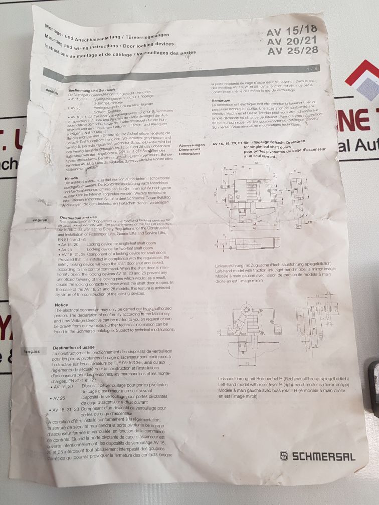 Schmersal Atv 59/4 Door Locking Devices