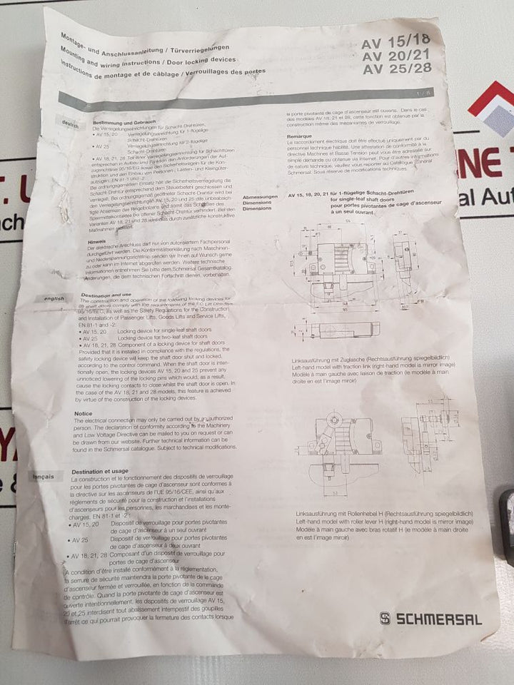 Schmersal Atv 59/4 Door Locking Devices