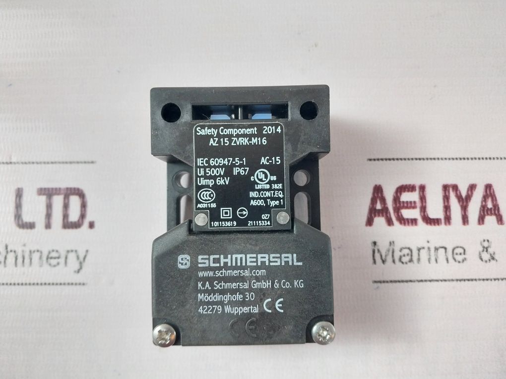 Schmersal Az 15 Zvrk-m16 Interlock Safety Switch 553.89.05.220, 500V Ip67