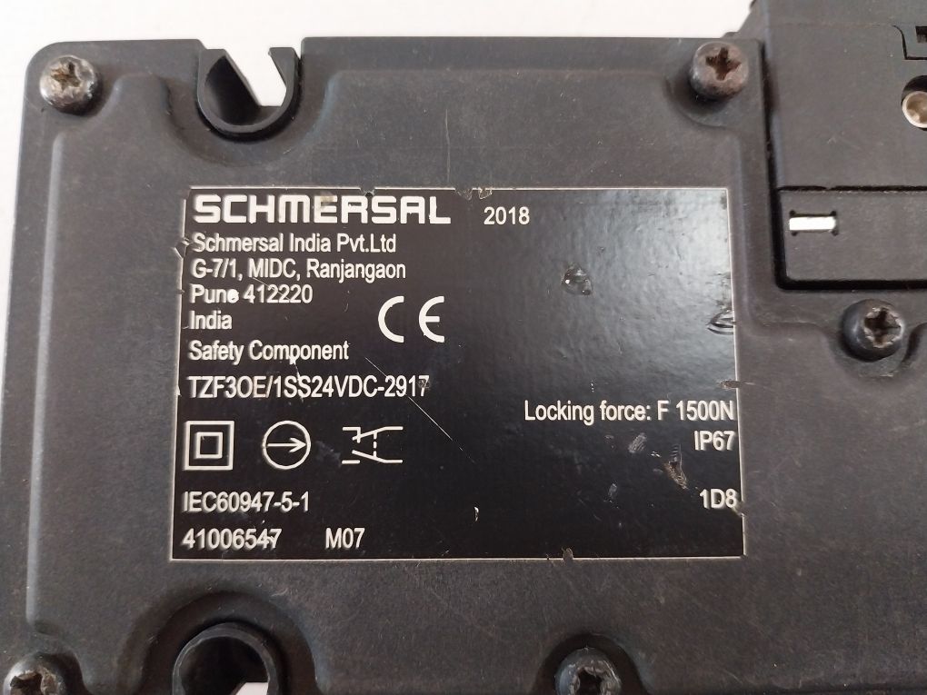 Schmersal Tzf3Oe/1Ss24Vdc-2917 Solenoid Interlock Switch