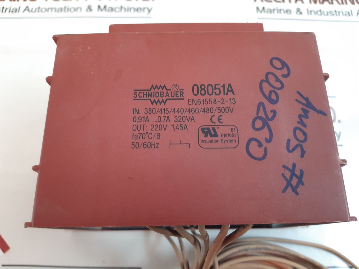 Schmidbauer 08051A Transformer 380415440460480500V 5060Hz
