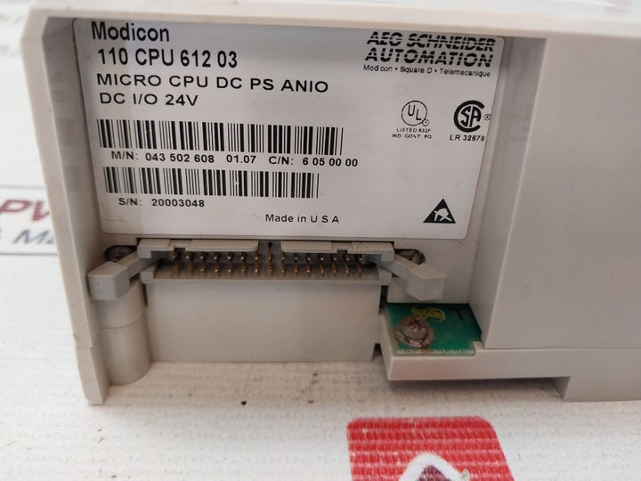 Schneider Aeg 110 Cpu 612 03 Modicon Micro Cpu Module