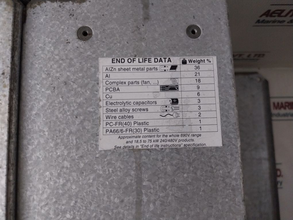 Schneider Atv71Hd55N4Z Variable Speed Drive 75°C