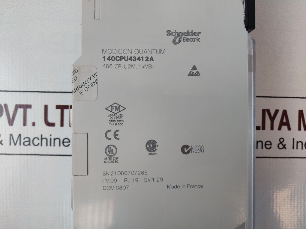 Schneider Modicon Quantum 140Cpu43412A Controller Version 3.0
