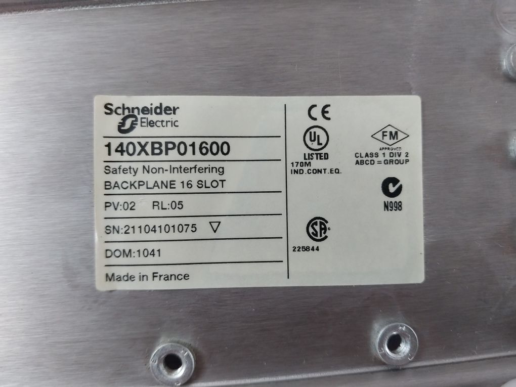 Schneider Electric 140Xbp01600 Backplane 16 Slot