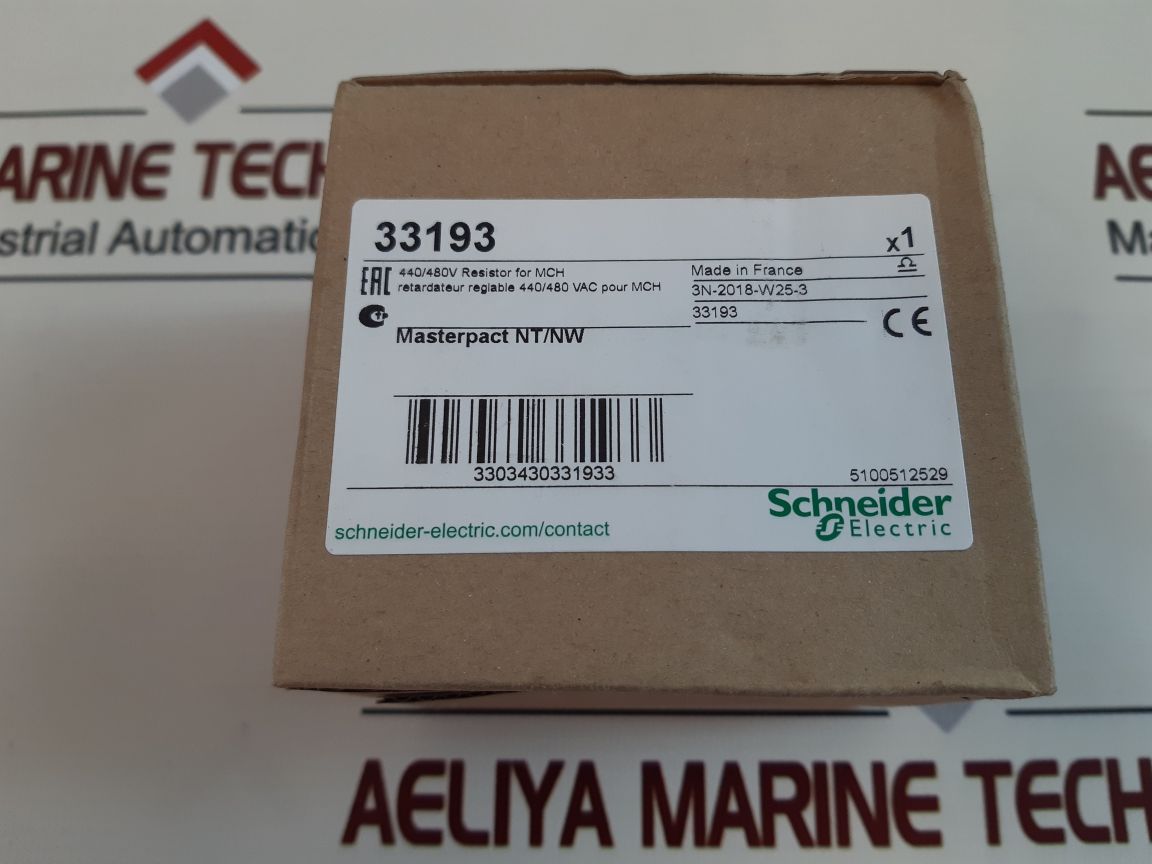 Schneider electric masterpact nt/nw 33193 time delay resistor 