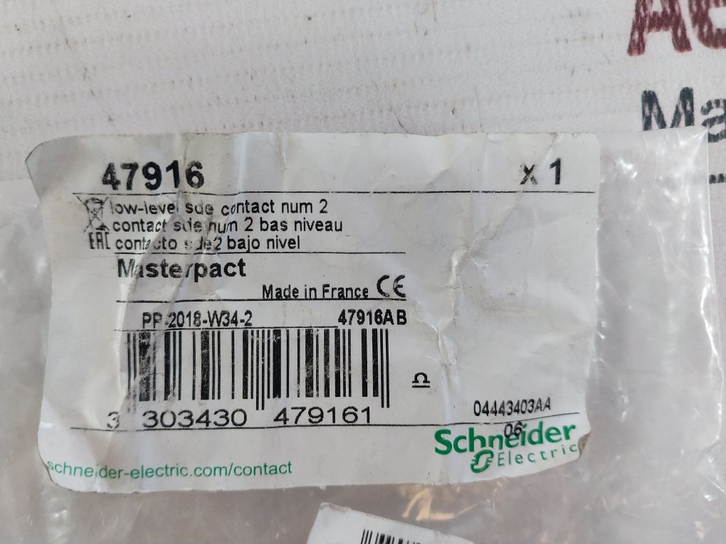 Schneider Electric 47916 Level Auxiliary Contact
