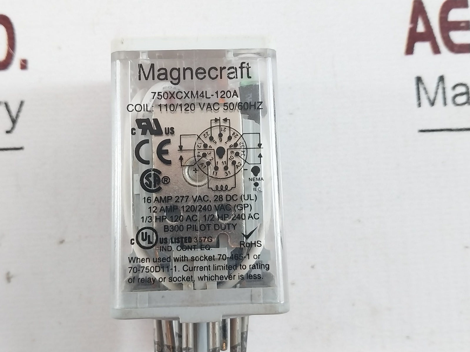 Schneider Electric Magnecraft 750Xcxm4L-120A Relay