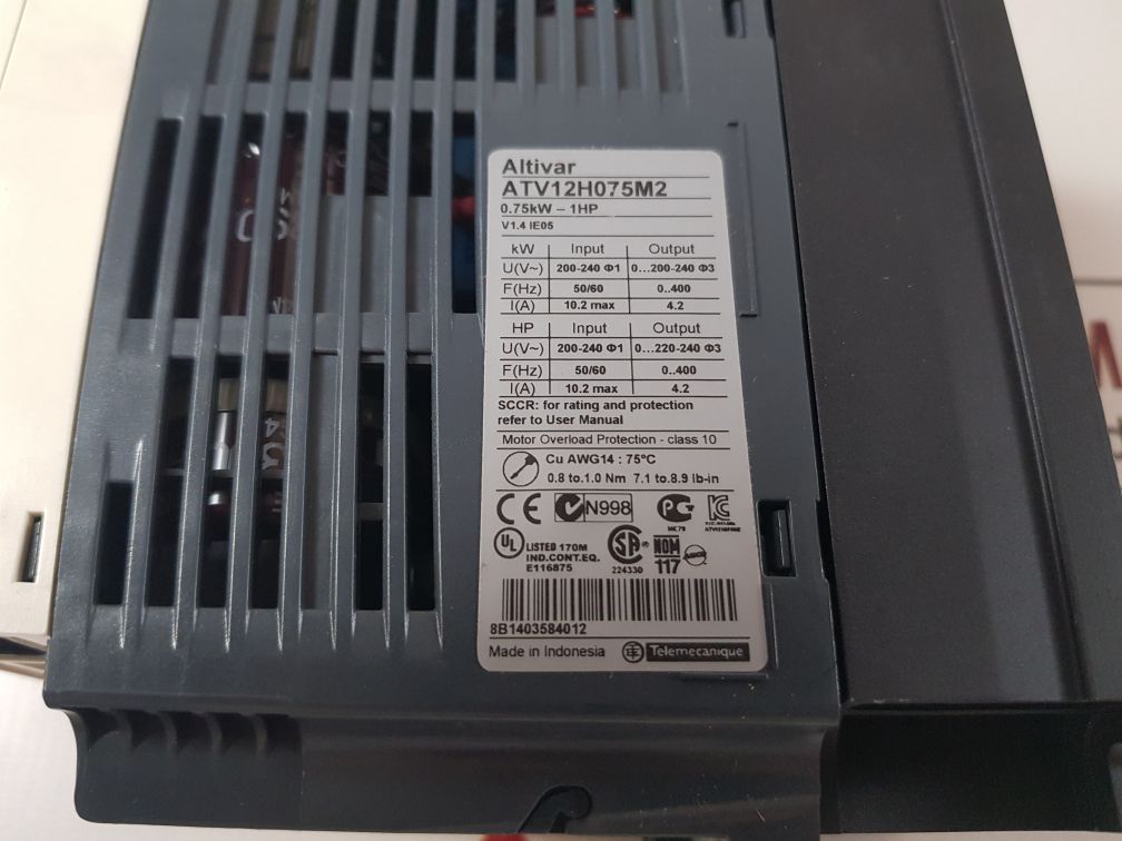 Schneider Electric Altivar Atv12H075M2 Ac Drive