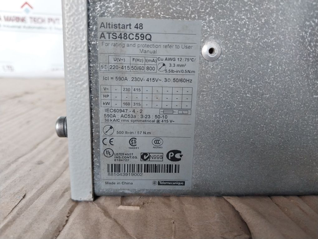 Schneider Electric Ats48C59Q 590A