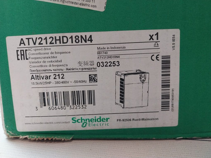 Schneider Electric Atv212Hd18N4 Variable Ac Speed Drive Class 10 Ip20