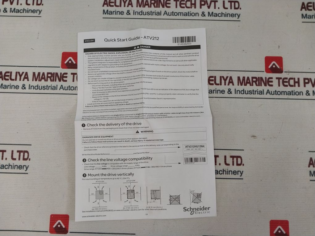 Schneider Electric Atv212Hu75N4 Ac Speed Drive