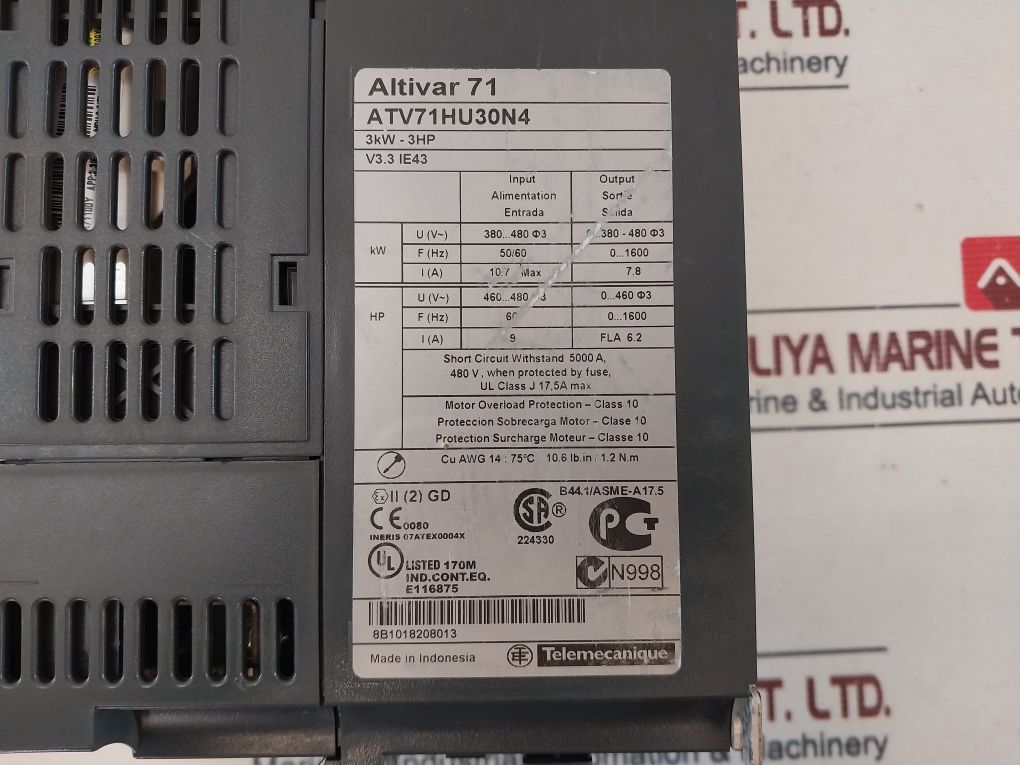 Schneider Electric Atv71Hu30N4 Ac Drive