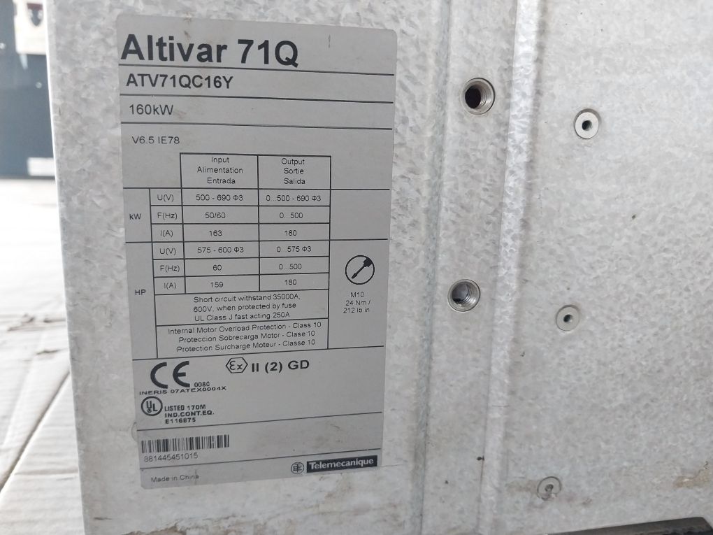 Schneider Electric Atv71Qc16Y Variable Speed Drive