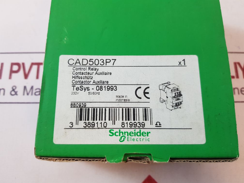 Schneider /Telemecanique Cad503P7 Control Relay 230V 50/60Hz