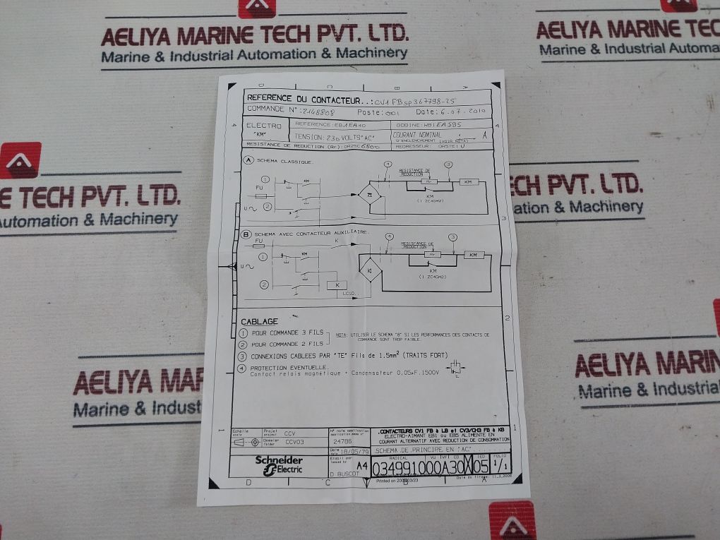 Schneider Electric Cv1Fb Power Contactor 690V Ac