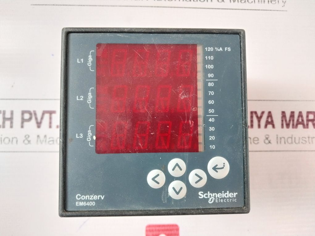 Schneider Electric Conzerv Em6400 Digital Panel Meter 3 Row