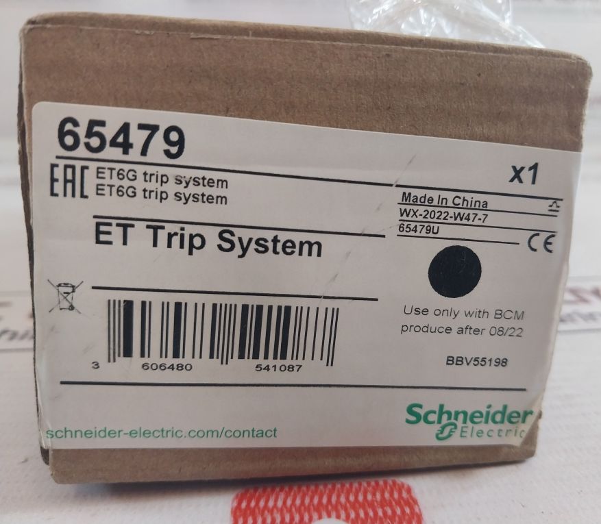 Schneider Electric Eta6G Protection Relay S1B15016 (Without Battery)
