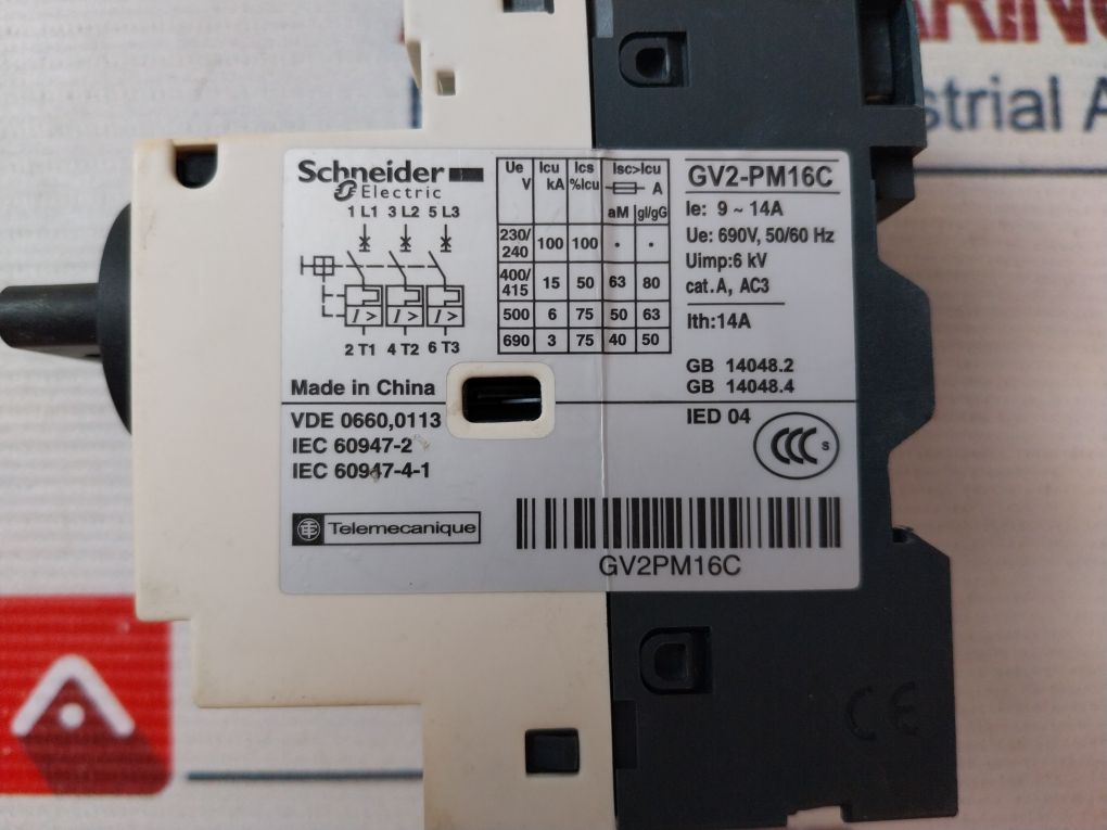 Schneider Electric Gv2-p07/1.6-2.5A Motor Circuit Breaker 50/60Hz