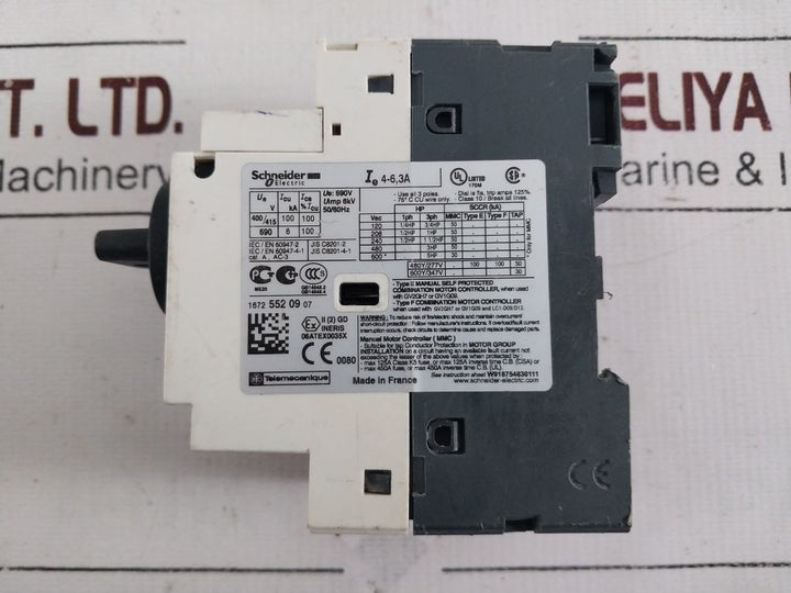 Schneider Electric Gv2-p10/4-6.3A Motor Circuit Breaker