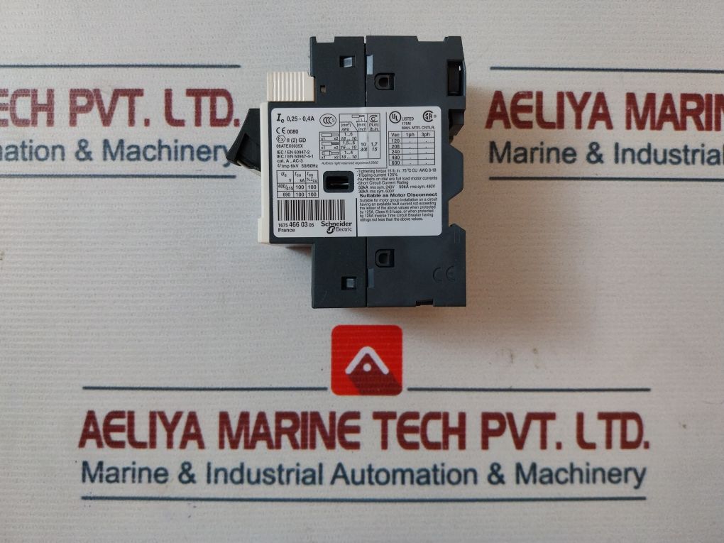 Schneider Electric Gv2 Me03/0.25-0.40A Motor Protection Switch Kit Ip20 055593