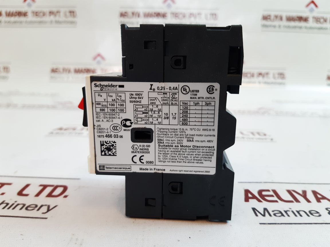 Schneider Electric Gv2Me03 Motor Circuit Breaker