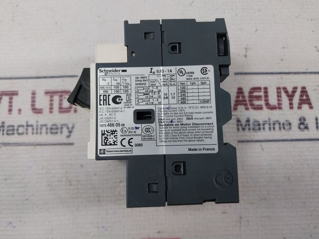 Schneider Electric Gv2Me05 Motor Circuit Breaker 440V